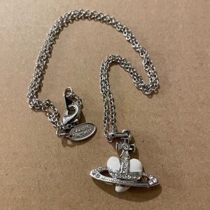 White Heart Orb Necklace. NOT VW